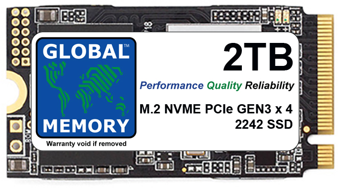 2TB M.2 2242 PCIe Gen3 x4 NVMe SSD FOR LAPTOPS / DESKTOP PCs / SERVERS / WORKSTATIONS